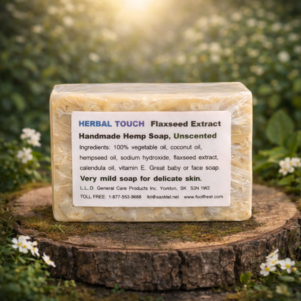 Unscented HERBAL TOUCH Hemp Soap – 110 Gram/bar - Image 2