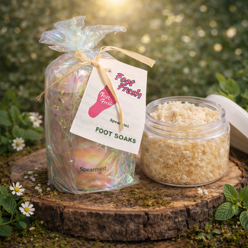 Refreshing foot care in nature's glow